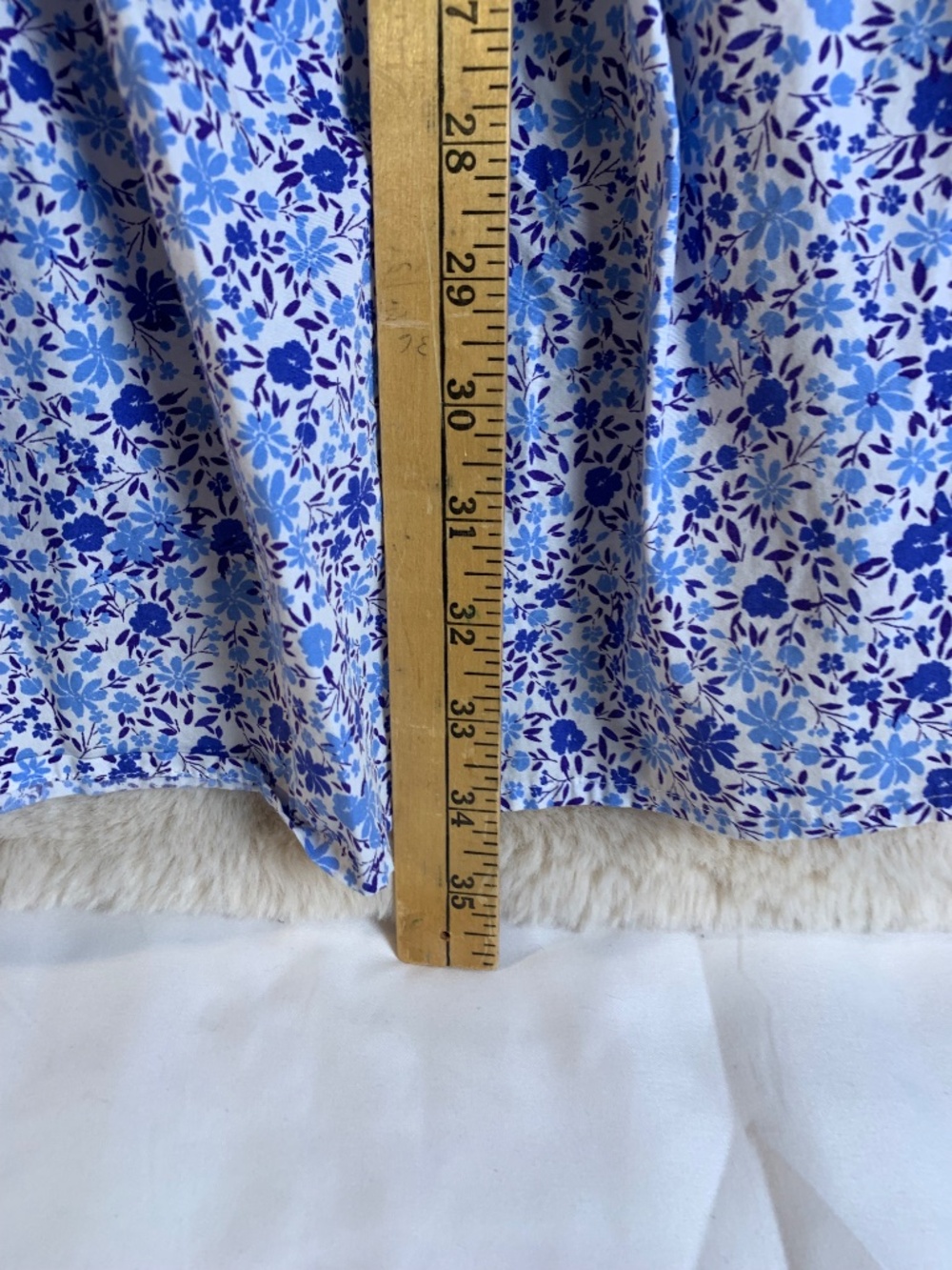 Sugar lips sz small blue floral top or dress - Picture 9 of 9
